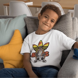 Tricou copii din bumbac personalizat haios Grafitti Street - Cadou - Img 4