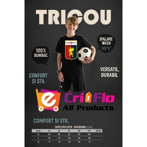 Tricou copii Genoa FC din bumbac 100% - Img 4
