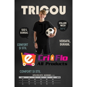 Tricou copii Juventus Torino FC din bumbac 100% - Img 4