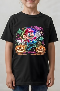 Tricou copii - NEON MARIO - mario, jocuri, aventuri, copii
