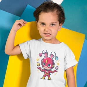 Tricou copii personalizat - Easter The Flash - din bumbac, personalizat - Cadou