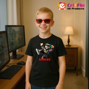 Tricou Copii Roblox Dansatorul Gamer din bumbac 100% - Img 5
