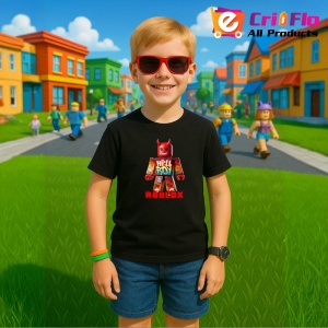 Tricou Copii Roblox Focul Infernului din bumbac 100% - Img 5