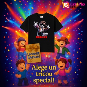 Tricou Copii Roblox Petrecaretul Stil din bumbac 100% - Img 7