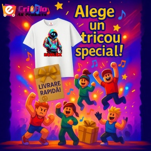 Tricou Copii Roblox Saritorul Cyber din bumbac 100% - Img 10