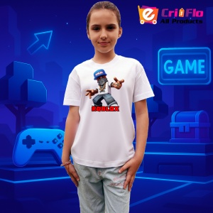 Tricou Copii Roblox Stil Fermier din bumbac 100% - Img 7