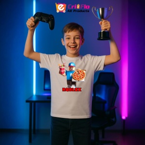 Tricou Copii Roblox Strikerul Retro din bumbac 100% - Img 8