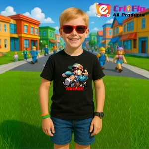 Tricou Copii Roblox Vedeta Blocurilor din bumbac 100% - Img 5