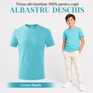 Tricou Copii Simplu din bumbac pentru Băieți 135 - Img 13