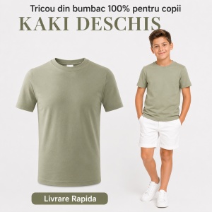 Tricou Copii Simplu din bumbac pentru Băieți 135 - Img 23