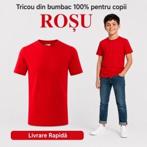 Tricou Copii Simplu din bumbac pentru Băieți 135 - Img 33