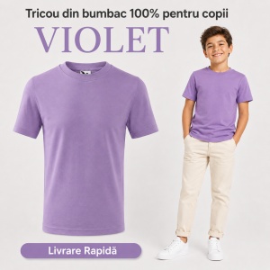 Tricou Copii Simplu din bumbac pentru Băieți 135 - Img 43