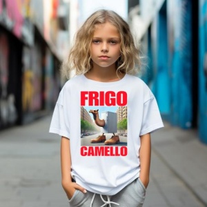 Tricou Copii Tralalelo Tra la la Frigo Camello - Italian Brainrot Meme T-Shirt