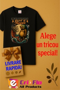 Tricou Copii Tralalelo Tra la la Trippi Troppi Italian Brainrot Meme cat fish or Bear fish T-Shirt - Img 6