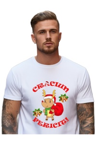 Tricou Craciun Barbat - Merry Christmas Gifting Reindeer