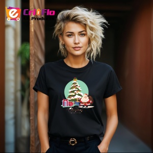 Tricou Craciun Brad Cadouri, din bumbac 100%, tricou negru, Dama | Barbat - Img 6