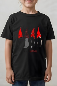 Tricou Craciun copii - Meowy Catmas - Img 2