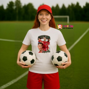 Tricou Cristiano Ronaldo Autograf Portugalia - Copii | Dama | Barbat - Img 2