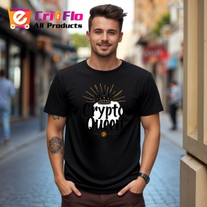 Tricou Crypto queen crown style, regina crypto stil coroana, Copii | Dama | Barbat , tricou negru - Img 10