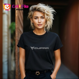 Tricou Cupra Logo Auto Design Minimalist, din bumbac 100%, tricou negru Copii | Dama | Barbat - Img 8