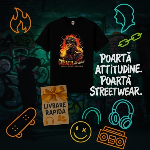 Tricou Curajul Aprins Pompieri Eroi Negru, Firefighter Negru, Copii | Dama | Barbat - Img 2