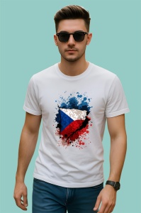 Tricou Czechia Steag Splash Art, Copii | Dama | Barbat - Img 2