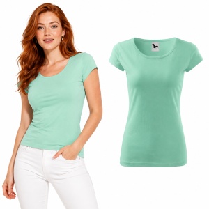Tricou Damă 100% Bumbac Cambrat – Decolteu Rotund, Mâneci Scurte, 25 Culori | XS-2XL - Img 28