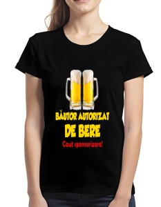 Tricou dama - BAUTOR AUTORIZAT DE BERE - Img 2