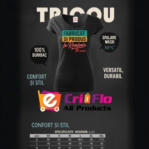 Tricou Damă Cadou 85 ani - Cadou aniverasare Damă Model Fabricat și produs în România - Img 3