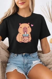 Tricou dama CapyBara - stil Anime - Img 2