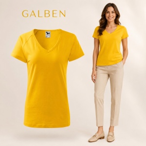 Tricou Damă cu Decolteu în V Malfini – Bumbac 95%, XS-3XL - Img 15