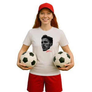 Tricou Dama cu fotbalistul Alex Grimaldo-Bayer Leverkusen din bumbac 100% - Img 9
