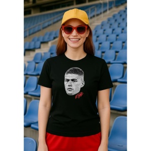 Tricou Dama cu fotbalistul Artem Dovbyk-Girona FC din bumbac 100% - Img 2