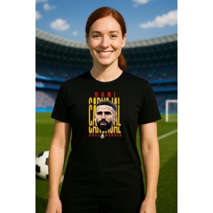 Tricou Dama cu fotbalistul Daniel Dani Carvajal Ramos-Real Madrid din bumbac 100% - Img 4