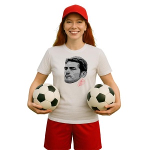 Tricou Dama cu fotbalistul Iker Casillas-Real Madrid legend din bumbac 100% - Img 8