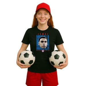 Tricou Dama cu fotbalistul Jamal Musiala-Bayern Mnchen din bumbac 100% - Img 10