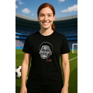 Tricou Dama cu fotbalistul Jonathan David-Lille OSC din bumbac 100% - Img 5