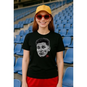 Tricou Dama cu fotbalistul Juliin ulvarez-Manchester City din bumbac 100% - Img 2