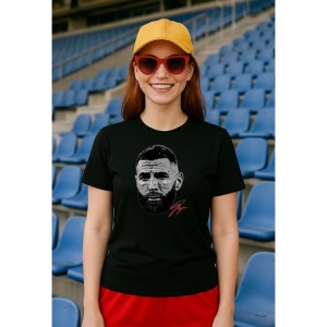 Tricou Dama cu fotbalistul Karim Benzema-Al-Ittihad din bumbac 100% - Img 2