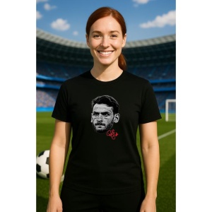 Tricou Dama cu fotbalistul Khvicha Kvaratskhelia-Napoli din bumbac 100% - Img 8