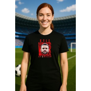 Tricou Dama cu fotbalistul Kyle Andrew Walker-AC Milan din bumbac 100% - Img 8