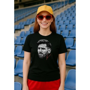 Tricou Dama cu fotbalistul Lionel Messi-Inter Miami CF din bumbac 100% - Img 2