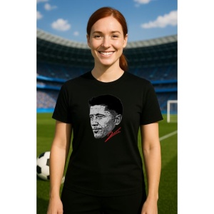 Tricou Dama cu fotbalistul luwa din bumbac 100% - Img 4