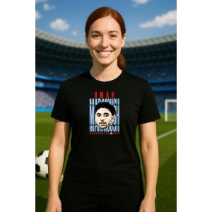 Tricou Dama cu fotbalistul Omar Khaled Mohamed Marmoush-Eintracht Frankfurt din bumbac 100% - Img 5