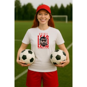 Tricou Dama cu fotbalistul Rafael Alexandre da Conceiouo Leuo-AC Milan din bumbac 100% - Img 3