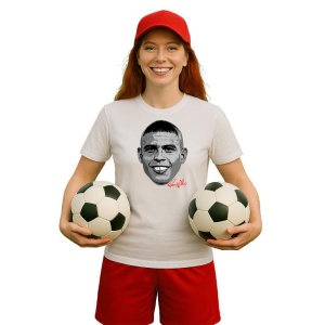Tricou Dama cu fotbalistul Ronaldo Luis Nazario Brazil din bumbac 100% - Img 11
