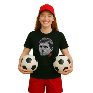 Tricou Dama cu fotbalistul Thomas Muller-Bayern Munchen din bumbac 100% - Img 7