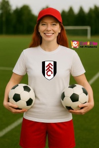 Tricou dama cu logo stema Fulham FC Anglia , din bumbac 100% - Img 8