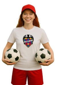 Tricou dama cu logo stema Levante UD Spania , din bumbac 100% - Img 3