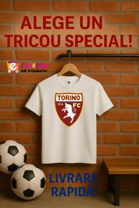 Tricou dama cu logo stema Torino FC Italia , din bumbac 100% - Img 10